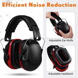 3 Pieces Noise Cancelling Ear Muffs NRR 28dB Earmuffs Hearing Protection Adjustable Ear Protection for Shooting Adults (Red, Black, Blue) Yunsailing