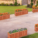 Giantex Raised Garden Bed Flower or Vegetable Planter Window Mounted Plant Box for Garden, Yard Wood Box for Planting (40" LX12 WX12 H) Giantex