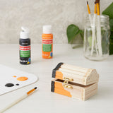 3.5” Unfinished Wood Treasure Chest by Make Market - Ready-to-Decorate Wood Box for Trinkets, Coins, Valuables - Bulk 12 Pack Make Market