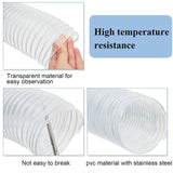 4'' x 50' Flexible PVC Dust Collection Hose with Stainless Steel Hose Clamps Clear Vacuum Hose Dust Collection Fittings Dust Collector Accessories Amylove