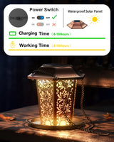 Solar Bird Feeders for Outdoors Hanging - Premium Grade Metal Bird Feeder, Chew-Proof, Weather and Water Resistant Wild Bird feeders, Outside and DesGully