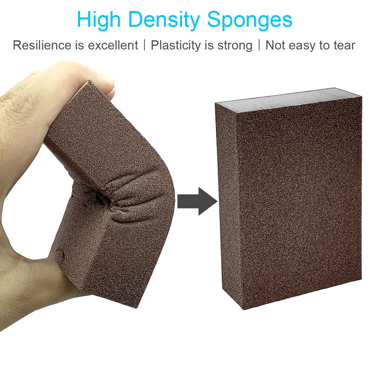 8 PCS Sanding Sponge,120 220 320 400 Coarse Medium Fine Grit Sanding Block, Sander Sponges for Drywall Metal, Sandpaper Sponge Sanding Blocks for