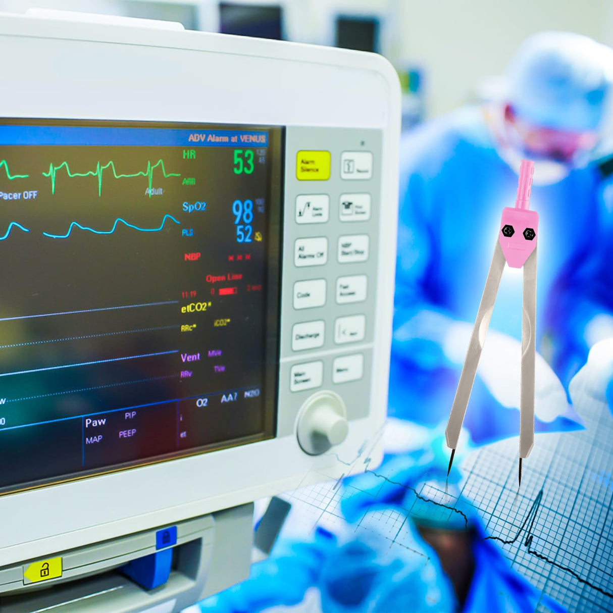 DSLSQD EKG Calipers ECG Calipers Measuring Tool with Ruler EKG Caliper Divider for Measuring Electrocardiographs Nurse or Doctor Electrocardiogram DSLSQD