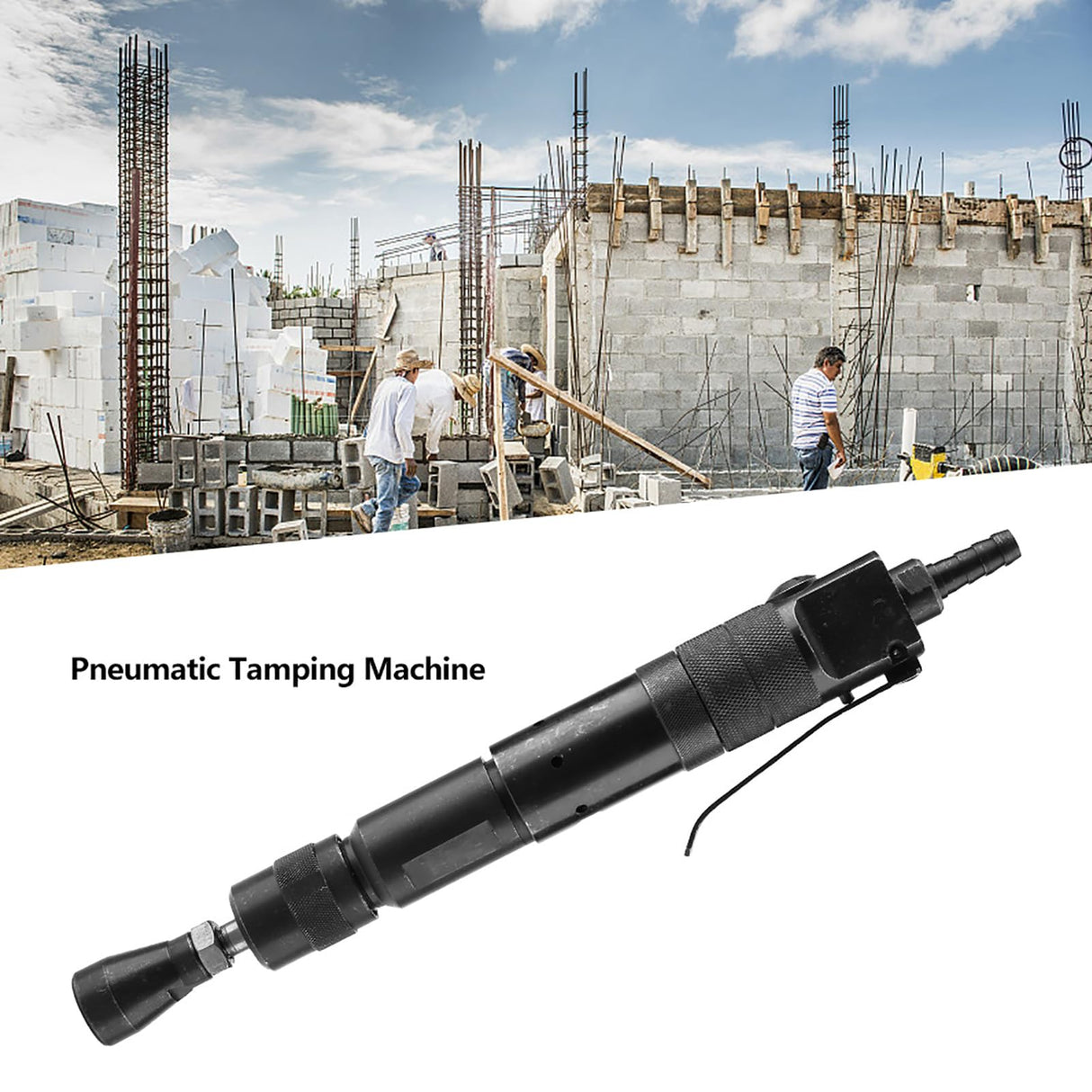 D3 Pneumatic Tamping Machine Earth Sand Rammer Air Tamper Hammer Sander Drill Tools for Industry Construction Project Make Bricks and Concrete Miskall