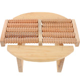 Feet Massager Sauna Stool Solid Foot Rest Under Desk Footrest Wood Massage Tools DOITOOL