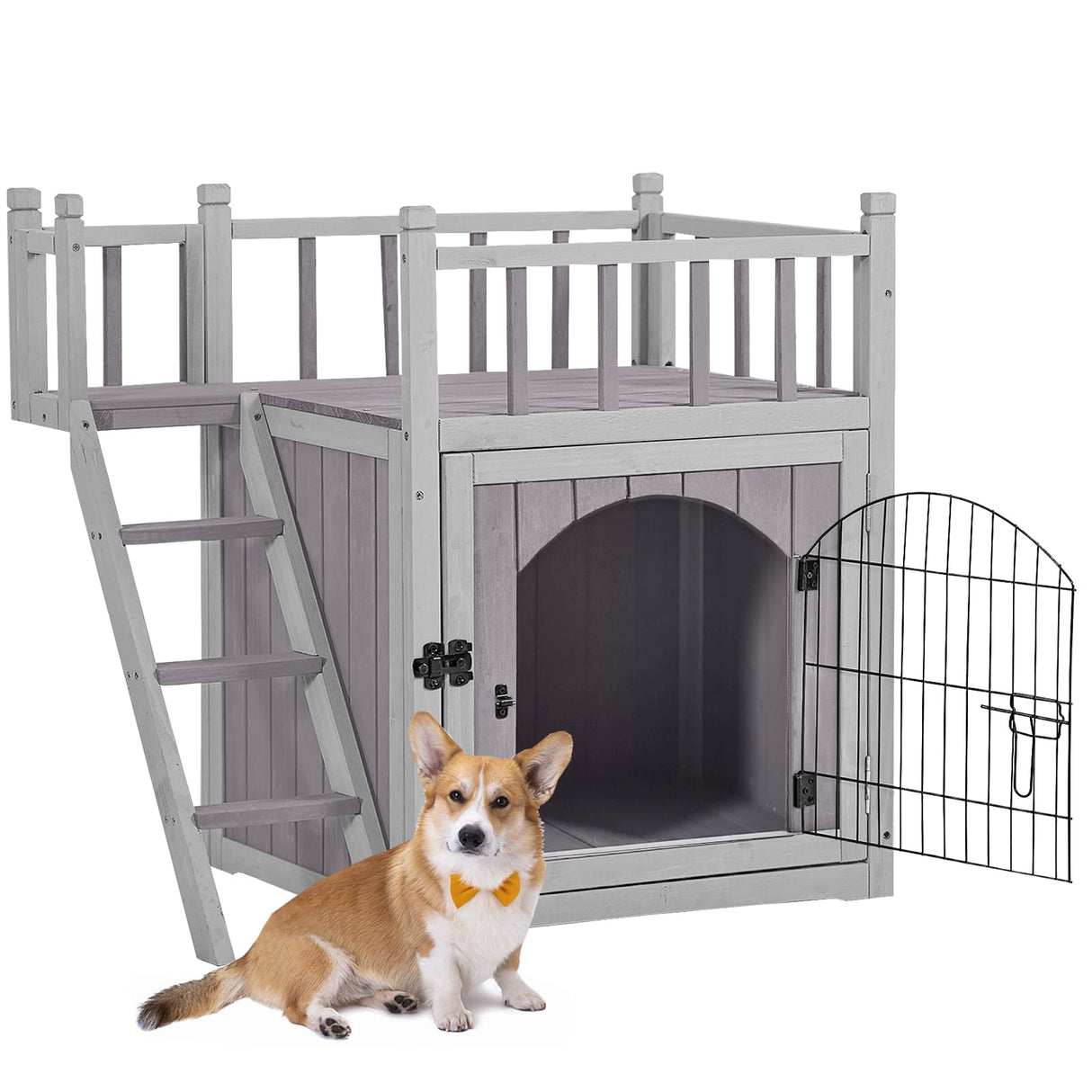 Suumerpety Weatherproof Outdoor Cat House,Feral Cats Shelter for Bunny Small Dogs (Small Cat House 8B) Suumerpety