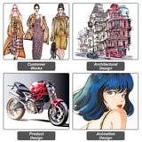 Shuttle Art Alcohol Marker Pad Bundle, Set of 101 Colors Dual Tip Alcohol Markers + 80 Sheets Marker Pad Shuttle Art