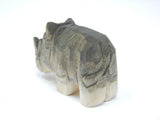 Selsela Rhino Figurine Art Garden Statue Home Decoration Wood Carving Miniature Small Animal Sculpture Selsela