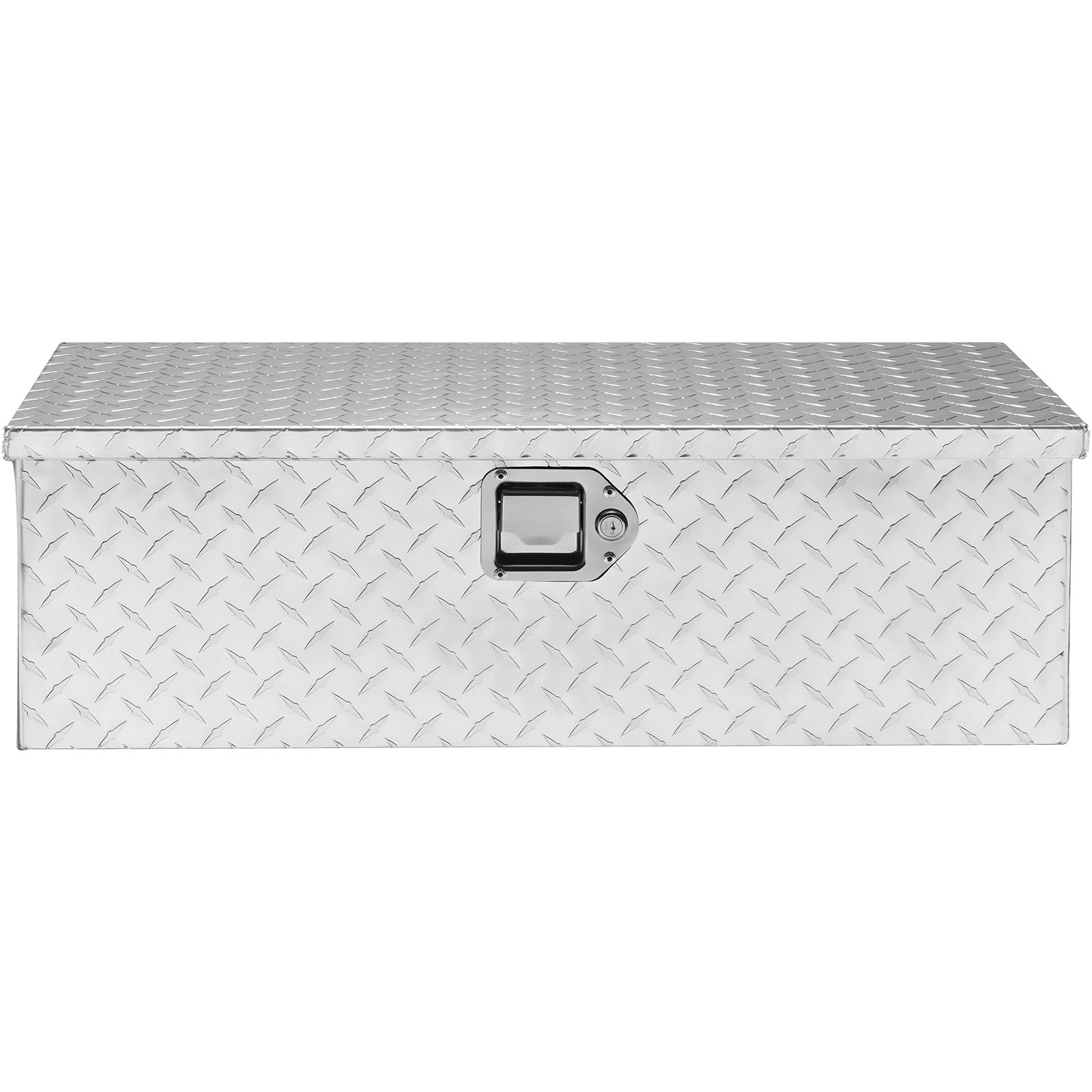 VEVOR Heavy Duty Aluminum Truck Bed Tool Box, Diamond Plate Tool Box with Side Handle and Lock Keys, Storage Tool Box Chest Box Organizer for Pickup, - WoodArtSupply