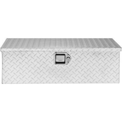 VEVOR Heavy Duty Aluminum Truck Bed Tool Box, Diamond Plate Tool Box with Side Handle and Lock Keys, Storage Tool Box Chest Box Organizer for Pickup, - WoodArtSupply