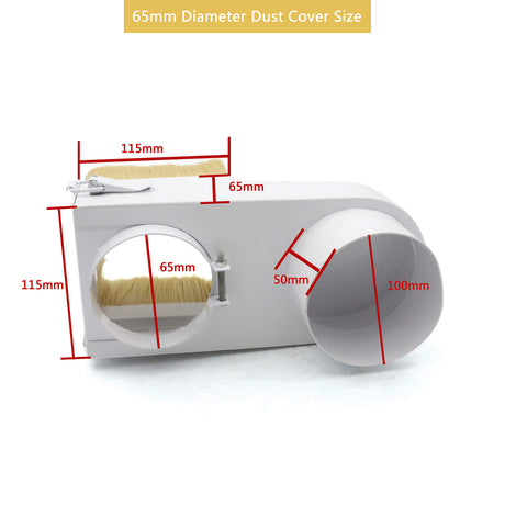 RATTMMOTOR 65mm Spindle Dust Boot Shoe CNC Spindle Motor Double Door Brush Dust Shoe Cover Cleaner Engraving Machine Accessories for CNC Engraver RATTMMOTOR