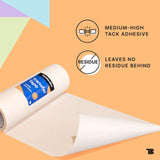 12" x 300' Roll of Paper Transfer Tape for Vinyl, Made in America, Premium-Grade Transfer Paper for Vinyl with Layflat Adhesive for Cricut Vinyl TapeManBlue