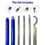 Carbide Wood Lathe Tools, Woodturning Tools Wood Lathe Turning Tool Set, with Round/Square/Diamond Insert and Interchangeable Aluminum Alloy Grip CDIYTOOL