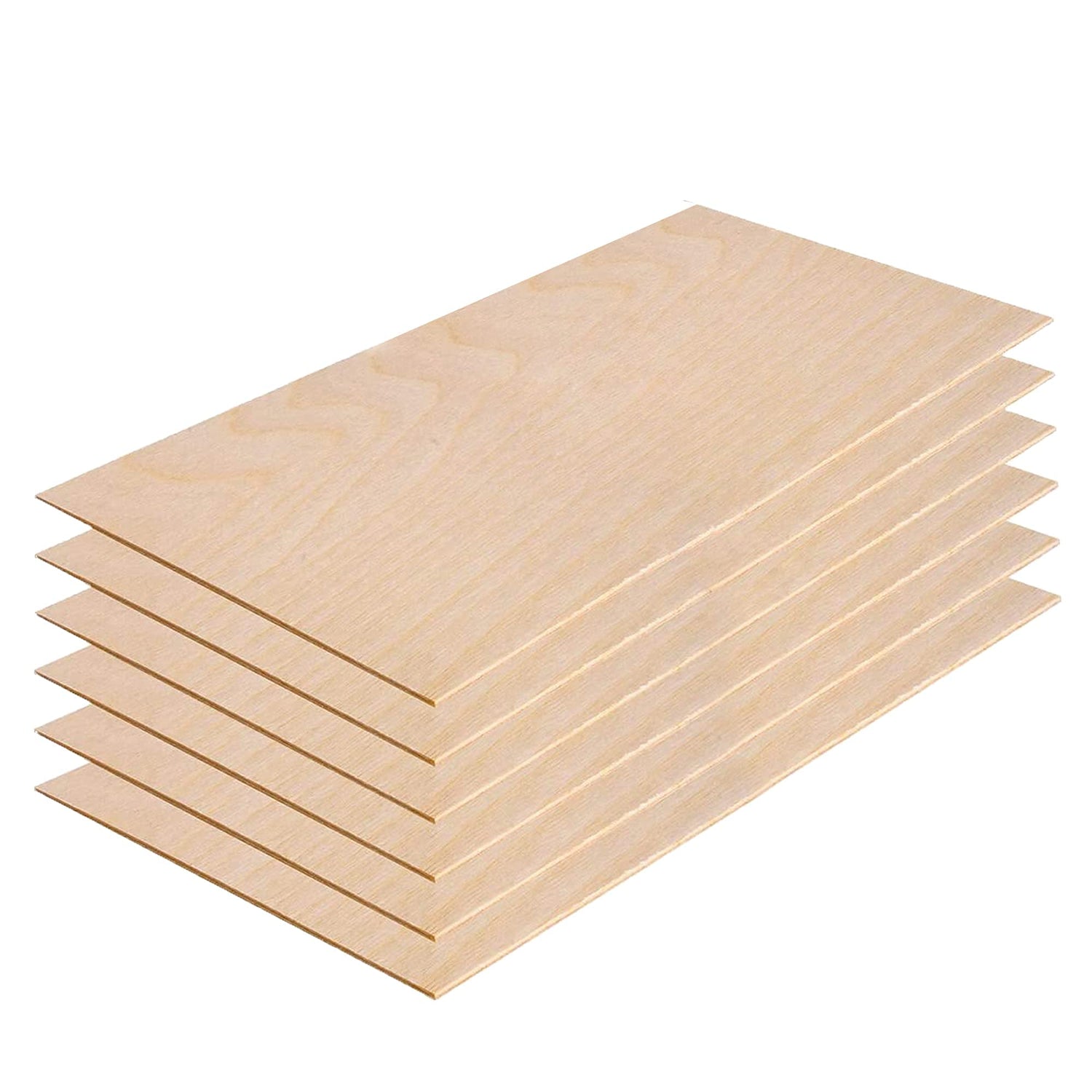 3MM 1/8" x 12" x 20" Baltic Birch Plywood - B/BB Grade (6pk) Ready for Glowforge Laser Printers - Perfect for Arts and Crafts, School Projects and Anderson Plywood