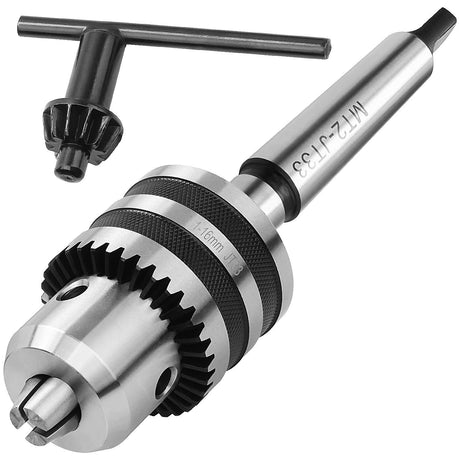 Acrux7 1/32"- 5/8" MT2 Drill Chuck for Lathe, JT33 Drill Chuck with Morse Taper 2 Arbor & Chuck Key Acrux7