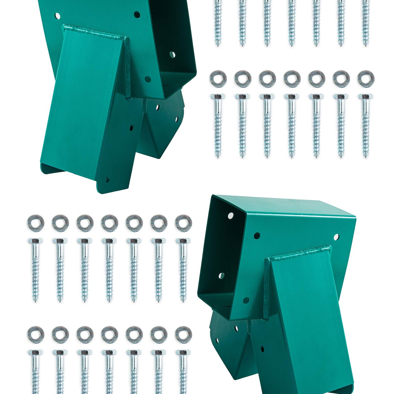 HANDYGO Swing Set Brackets - Heavy Duty Steel Swing Kit, 2 DIY Wooden Swing Hardware Bracket, Playground Equipment Parts, with Mounting Accessories, HANDYGO