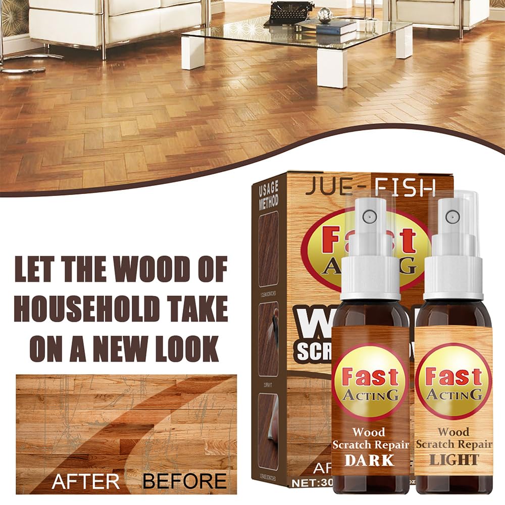 2 Pack fix it for Wood,for Furniture Repair Scratch Remover Set Fast Acting Wood Scratch Repair,for Floors,Tables, Carpenters Biaoyun