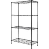 REGILLER 4-Wire Shelving Metal Storage Rack Adjustable Shelves,Standing Storage Shelf Units for Laundry Bathroom Kitchen Pantry Closet (Black,30L x REGILLER