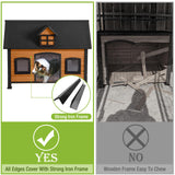GUTINNEEN Dog House Outdoor & Indoor All-Around Metal Frame Waterproof Dog Kennel for Small,Medium,Large Dogs GUTINNEEN