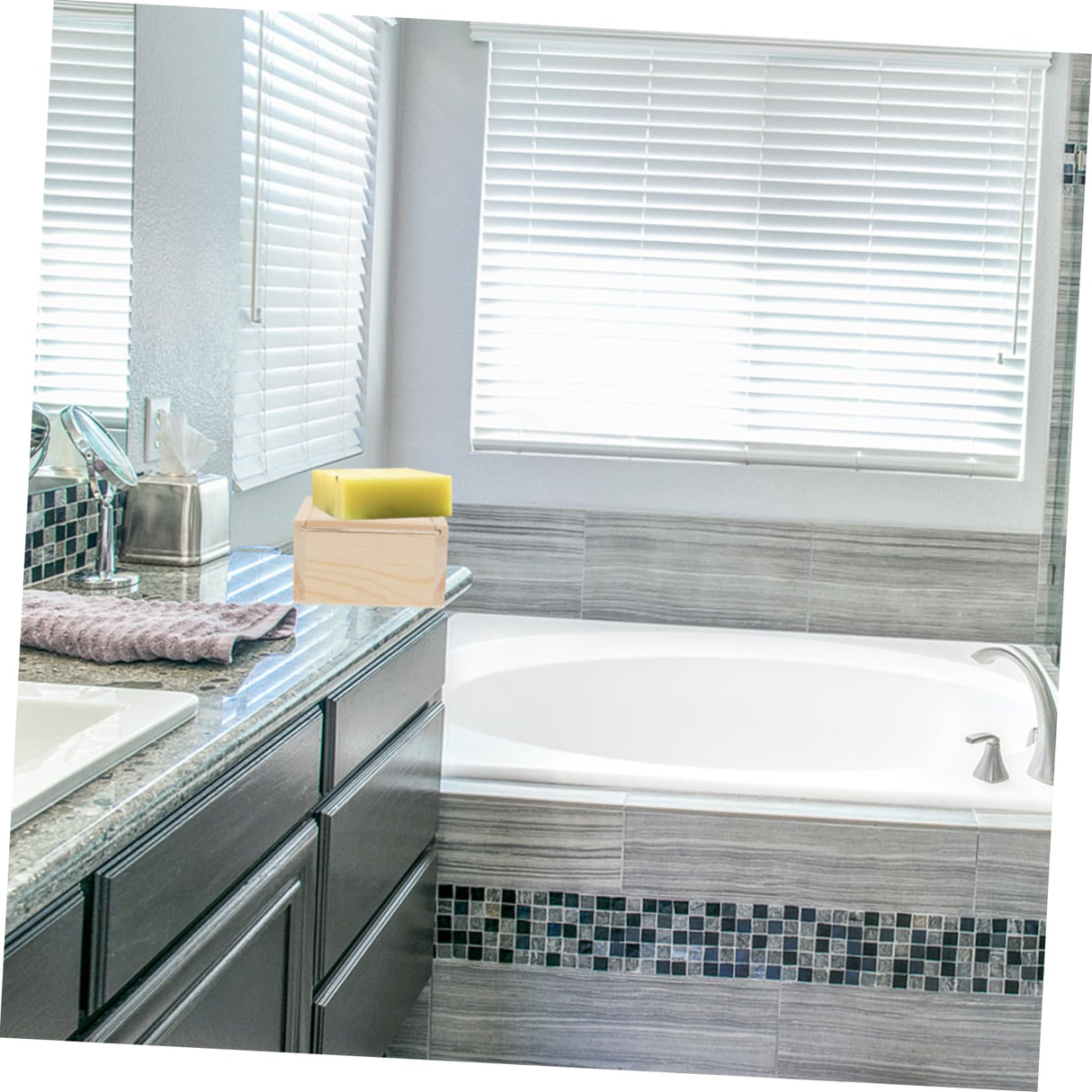 Abaodam 2pcs Boxes Small Wooden Box Unfinished Wood Organizer Sundries Storage Tray Plain Bamboo Soap Wooden Jewelry Case Wood Decor Jewelry Abaodam