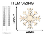 Unfinished Wood Snowflake Shape | Winter Decor | DIY Craft Cutout | up to 24" DIY 7" / 1/8" 24 Hour Crafts