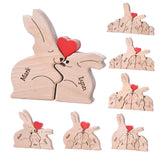 Personalized Wooden Bear Puzzle with 2-8 Names Custom Family Name Puzzle Customized Wooden Puzzle Gifts for Christmas JOBFLY