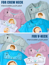 Tshirt Ruler Guide for Vinyl Alignment, T Shirt Rulers to Center Designs Pocket Logo, Tee Measurement Template, Craft Sewing Supplies Accessories Vowlove