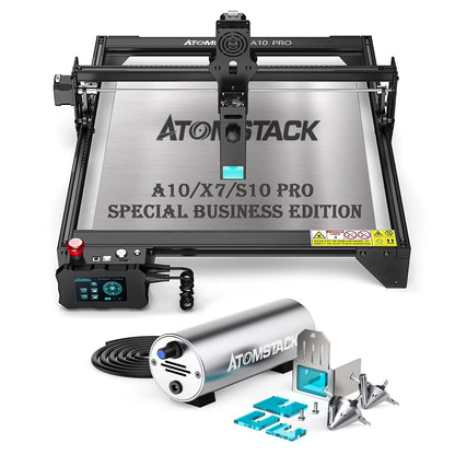 ATOMSTACK A10 Pro/X7 Pro/S10 Pro Laser Engraver and Cutter with F30 Air Assist, 10W Laser Engraving and Cutting Machine with 0.06 * 0.08mm Compressed