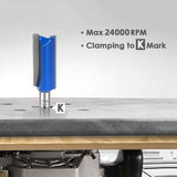 KOWOOD Plus Double Flute Straight Router Bit Set, 1/4 Inch Shank. Cutting Diameter in 1/4”, 5/16”, 3/8”, 1/2”. with Updated Kowood C3 Carbide. Great KOWOOD