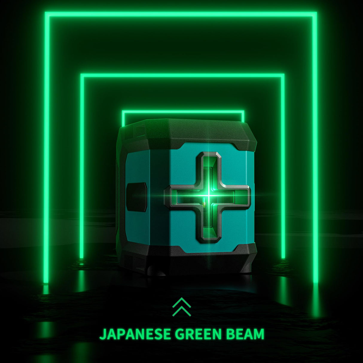 COYU Self-Leveling Cross Line Laser Level -Japanese Green Beam, 100ft Range, 360° Rotation, Carrying Pouch Included COYU