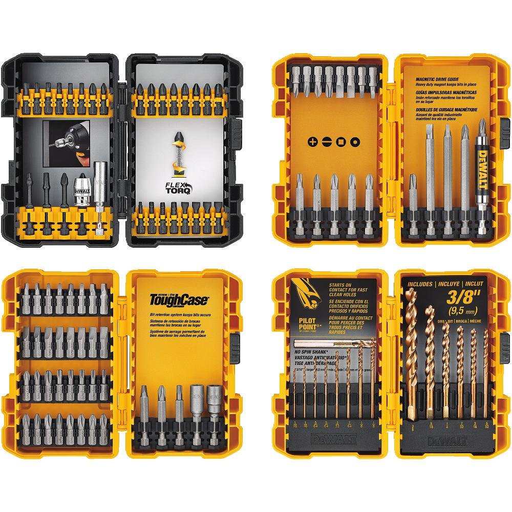 DEWALT 20V MAX* Cordless Drill/Driver Kit with Screwdriver/Drill Bit Set, 100-Piece (DCD771C2 & DWA2FTS100) DEWALT