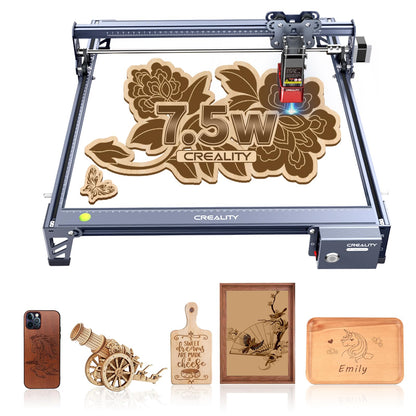 Creality Laser Engraver, 7.5W Laser Cutter Engraving Machine, High Accuracy 10000mm/min Speed DIY Laser Engraving Machine,CNC Machine and Laser - WoodArtSupply