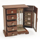 Kendal Wooden Jewelry Box for Women, Solid Jewelry Organizer With 5 Drawer, Jewelry Holder Organizer, Wood Jewelry Case with Butterfly Pattern & Kendal