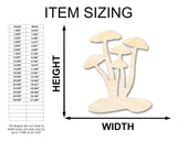 Unfinished Wood Mushrooms Shape - Craft - up to 36" 5" / 1/8" 24 Hour Crafts