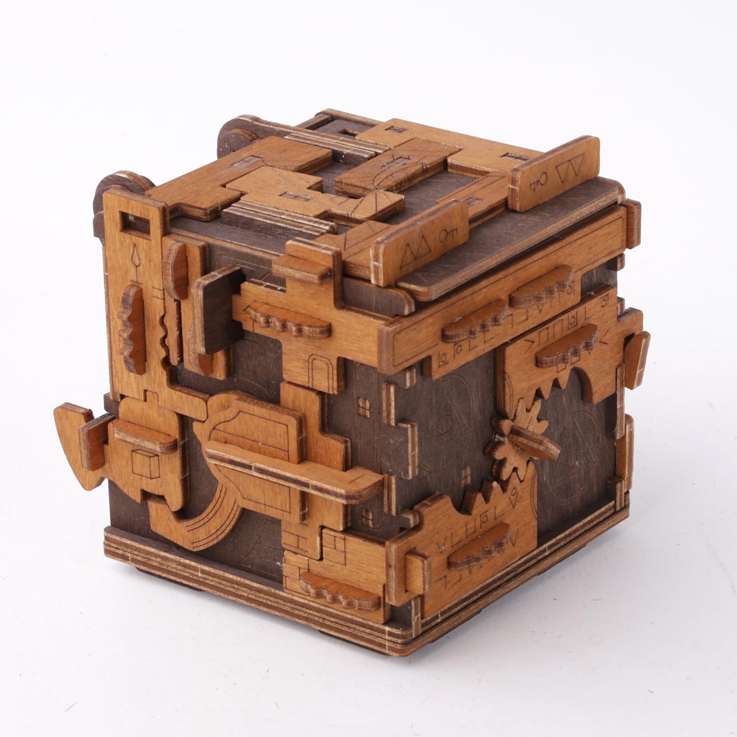 WOODEN.CITY Challenging Escape Room Puzzle Box - Hard Puzzle Box - Cluebox Escape Puzzle - Difficult Puzzle Box - 3D Escape Room Puzzle - Brain - WoodArtSupply