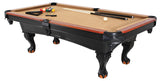 Minnesota Fats 8' Covington Billiard Table with Carved Solid-Wood Legs and Antiqued Wood Finish Minnesota Fats