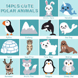 CiyvoLyeen Polar Animals Sewing Kit for Kids Make Your Own Winter Polar Animals Felt Plush Craft Kit Includes 14 Creative Projects to Sewing CiyvoLyeen