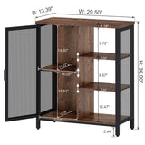 Farmhouse Coffee Bar Cabinet by BON AUGURE – Rustic Oak Storage Sideboard for Kitchen and Dining Room BON AUGURE