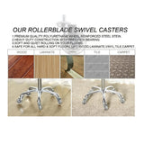 Kaleurrier Swivel Stool Chair Adjustable Height,Heavy Duty Hydraulic Rolling Metal Stool for Kitchen,Salon,Bar,Office,Massage (with Back Rest) Kaleurrier