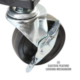 OEMTOOLS 24986 Heavy-Duty Rolling Workbench and Creeper Seat, Mechanics Stool with Wheels, Creepers, Shop Stools With Wheels, Automotive, Green and OEMTOOLS