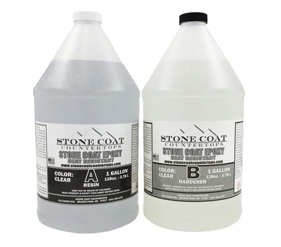 Stone Coat Countertops Epoxy Kit (2 Gal) – DIY Epoxy Resin Kit for Coating Kitchens, Bathrooms, Counters, Tables, Wood Slabs, and More! Heat