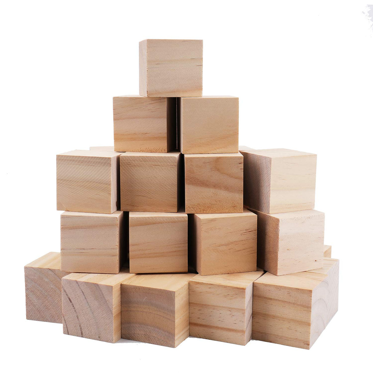 Tosnail 30 Pack 2 Inches Unfinished Wooden Cubes Wooden Blocks - Great for Crafts Making Tosnail