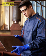 PACIFIC PPE 2 Pack Safety Glasses, Anti-fog, Scratch Resistant Clear Wraparound Lenses and No-Slip Grips, Adjustable, Lab Goggles PACIFIC PPE