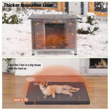 Dog House Insulated for Small Dogs Outdoor Cat House Feral Cat Sheleter with Thermal Liner GUTINNEEN