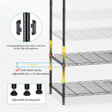 SsngygHme 3 Tier Shelf Storage, Wire Shelving Unit, 3 Tiers Standing Shelving Units Adjustable Metal Organizer Wire Rack with Leveling Feet, 15.7 '' SsngygHme