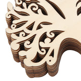 20pcs Blank Wooden Family Tree, Wood Cutout Unfinished Wood Crafts Tree Embellishments for Family Tree Weddings Christmas Ornaments HERCHR