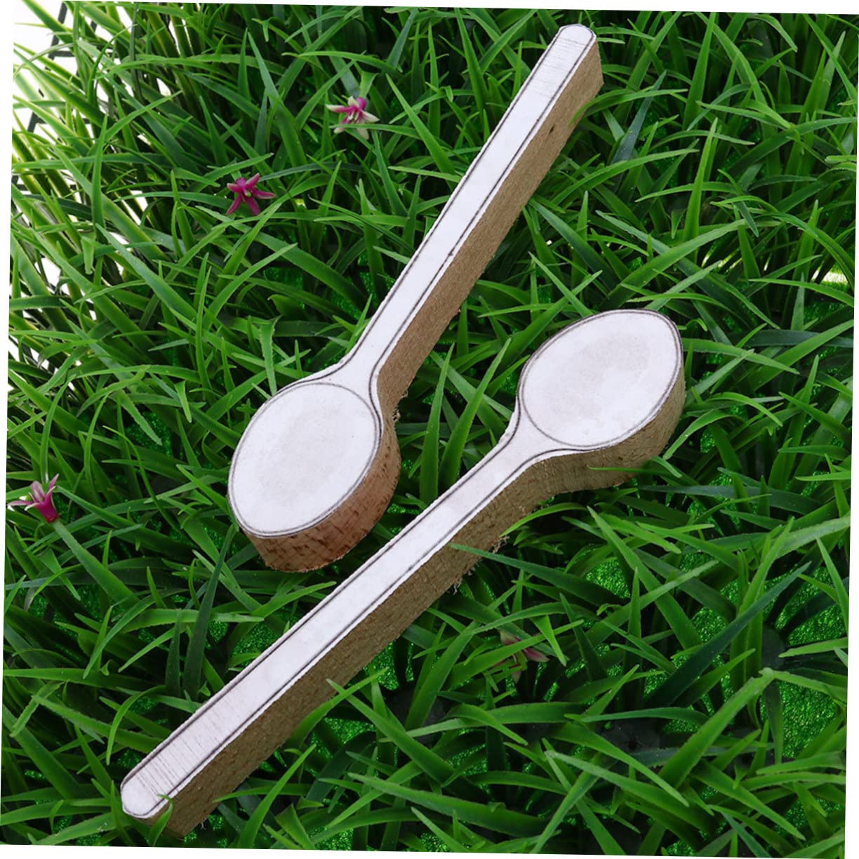 SEWACC 2 Pcs Wood Spoon Hand Carved Wooden Utensils Soup Spoon Blank Wooden Spoon Blocks Cooking Spoon Wooden Spoon Blanks Scoop Ordinary Spoon Hand - WoodArtSupply