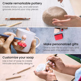 ARTEZA Pottery Tools & Clay Sculpting Tools, Set of 22 Pieces in PET Storage Tube, for Clay, Pottery, Ceramics Artwork & Holiday Crafts ARTEZA