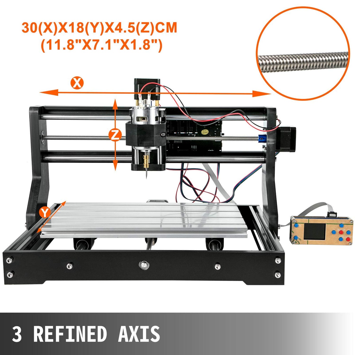 VEVOR CNC 3018-PRO Router Machine 3 Axis GRBL Control with Offline Controller Plastic Acrylic PCB PVC Wood Carving Milling Engraving Machine XYZ VEVOR