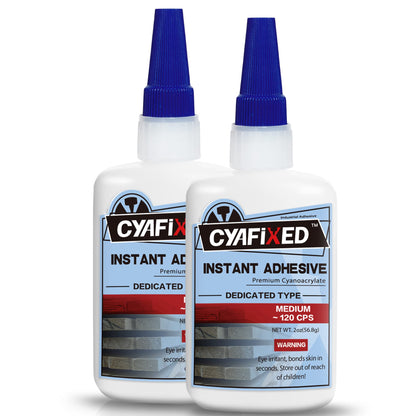 Professional Grade Cyanoacrylate Super Glue by CYAFIXED, Medium Viscosity CA Glue for Woodworking, 4 oz. Value Pack - Instant Adhesive for - WoodArtSupply